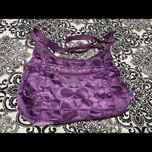 Purple Coach purse